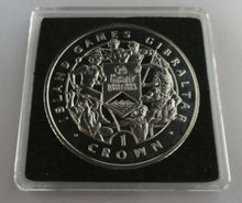 Load image into Gallery viewer, 1995 ISLAND GAMES GIBRALTAR PROOF LIKE ONE CROWN COIN BOX &amp; COA
