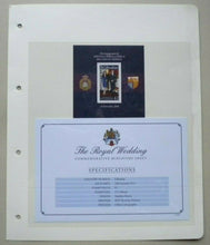 Load image into Gallery viewer, 2011 ROYAL WEDDING WILLIAM &amp; CATHERINE 29APRIL2011 GIBRALTAR MINIATURE SHEET MNH
