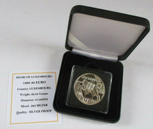 Load image into Gallery viewer, 1996 HENRI OF LUXEMBOURG SILVER PROOF LUXEMBOURG 20 EURO COIN WITH COA &amp; BOX
