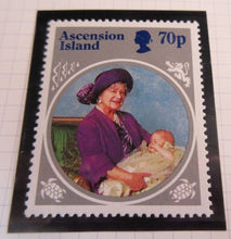 Load image into Gallery viewer, 1985 HMQE QUEEN MOTHER 85th ANNIV COLLECTION ASCENTION ISLAND STAMPS ALBUM SHEET
