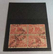 Load image into Gallery viewer, 1895 SOUTH AFRICA ONE PENNY STAMP BLOCK OF 4 STAMPS IN STAMP HOLDER
