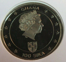 Load image into Gallery viewer, 1900-2002 HM QUEEN ELIZABETH QUEEN MOTHER PROOF GHANA 100 SIKA COIN COVER PNC
