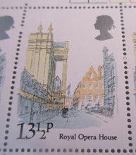 Load image into Gallery viewer, 1980 LONDON LANDMARKS ROYAL OPERA HOUSE 13 1/2p BLOCK OF 8 STAMPS MNH
