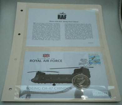 2008 BOEING CH-47 CHINOOK HISTORY OF THE R/A FORCE PROOF 1 CROWN  COIN COVER PNC