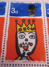 Load image into Gallery viewer, 1966 CHRISTMAS CHILDRENS PAINTINGS KING OF THE ORIENT 3d HALF SHEET STAMPS MNH
