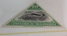 Load image into Gallery viewer, VARIOUS &amp; MOZAMBIQUE 11 STAMPS  USED &amp; CLEAR FRONTED STAMP HOLDER
