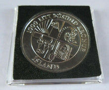 Load image into Gallery viewer, 1974 1000 KRONUR SILVER BUNC ICELAND 1000 KRONUR COIN WITH BOX &amp; COA
