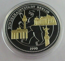 Load image into Gallery viewer, 20 YEARS OF GERMAN UNITY CAPITAL BERLIN 1990 SILVER PROOF MEDAL WITH COA
