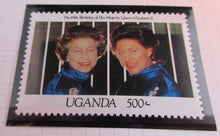 Load image into Gallery viewer, 1991 65TH BIRTHDAY QUEEN ELIZABETH II UGANDA STAMPS MNH &amp; ALBUM SHEET
