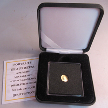 Load image into Gallery viewer, 1997 PORTRAITS OF A PRINCESS A PRINCESS MINITURE MEDAL .585 GOLD PROOF BOX &amp; COA
