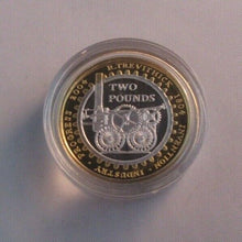 Load image into Gallery viewer, 2004 £2 TREVITHICK INDUSTRY PROGRESS SILVER PROOF TWO POUND COIN BOXED IN RM BOX
