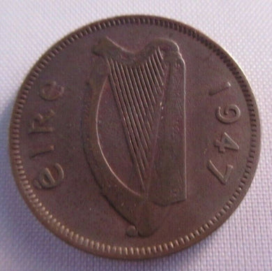 1947 IRELAND IRISH EIRE 6d SIXPENCE EF PRESENTED IN CLEAR FLIP
