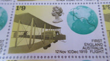 Load image into Gallery viewer, 1969 FIRST ENGLAND AUSTRALIA FLIGHT 1/9 30 X STAMPS MNH
