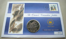 Load image into Gallery viewer, 1953-2003 THE QUEEN&#39;S CORONATION JUBILEE  ONE DOLLAR FIRST DAY COIN COVER PNC
