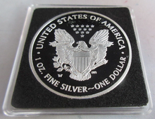 Load image into Gallery viewer, 2000 FANTASY BASE METAL SILVER PLATED ONE DOLLAR WEST POINT MINT MARK IN CAPSULE
