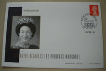 Load image into Gallery viewer, 2002 HER ROYAL HIGHNESS THE PRINCESS MARGARET IN MEMORIAM DOUBLE STAMP COVER
