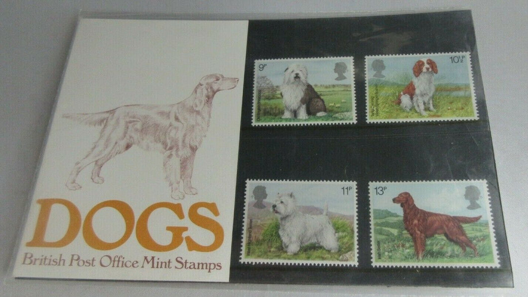 1978 DOGS BRITISH POST OFFICE MINT STAMPS PRESENTATION PACK