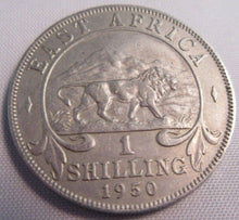 Load image into Gallery viewer, 1950 KING GEORGE VI EAST AFRICA BUNC ONE SHILLING COIN &amp; CLEAR FLIP
