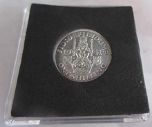 Load image into Gallery viewer, 1941 KING GEORGE VI  .500 SILVER SCOTTISH ONE SHILLING COIN IN QUAD CAPSULE
