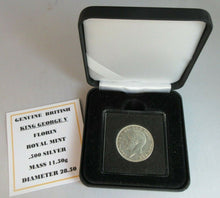 Load image into Gallery viewer, 1936 KING GEORGE VI  .500 SILVER FLORIN TWO SHILLINGS WITH QUAD CAP, BOX &amp; COA
