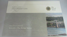 Load image into Gallery viewer, 2008 Royal Mint Wales The Bridge Series £1 One Pound Silver Gold Proof Coin
