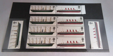 1969 1/- FAMOUS SHIPS SS GREAT BRITAIN & RMS MAURETANIA 10 STAMPS MNH