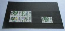 Load image into Gallery viewer, 1966 FLOWERS 4d 5 STAMPS MNH WITH CLEAR FRONTED STAMP HOLDER
