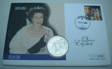 Load image into Gallery viewer, 2002 THE QUEEN&#39;S GOLDEN JUBILEE FIRST DAY COVER JERSEY £5 CROWN COVER PNC
