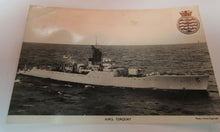 Load image into Gallery viewer, HMS TORQUAY Vintage ROYAL NAVY PHOTO POSTCARD  Whitby-class frigate 1954
