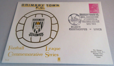 1970's VINTAGE FOOTBALL STAMP COVER GRIMSBY TOWN FC