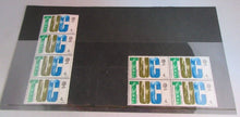 Load image into Gallery viewer, 1968 BRITISH TUC 4d 8 STAMPS MNH WITH CLEAR FRONTED STAMP HOLDER
