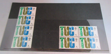 1968 BRITISH TUC 4d 8 STAMPS MNH WITH CLEAR FRONTED STAMP HOLDER