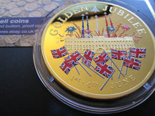 Load image into Gallery viewer, 2002 BRITANNIA &amp; GOLDEN JUBILEE WEEKEND 5oz COLOURED SILVER PROOF cC1
