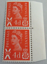 Load image into Gallery viewer, VARIOUS QUEEN ELIZABETH II 4d (6 PAIRS) 12 STAMPS MNH WITH CLEAR FRONTED HOLDER
