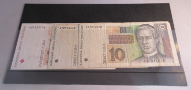 CROATIA 20 DVADESET KUNA,  10 DESET KUNA BANKNOTES- PLEASE SEE PHOTOS