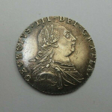 1787 SILVER SIXPENCE 6d GEORGE III SPINK REF 3749 aUNC with semee of hearts Cc2