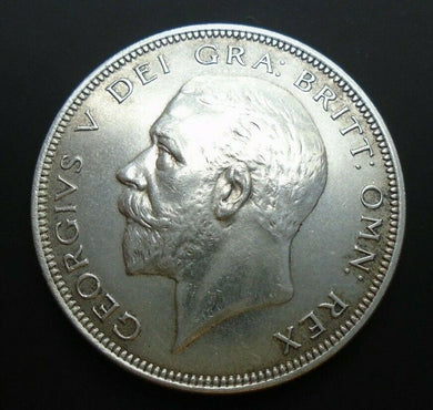 1935 GEORGE V BARE HEAD COINAGE HALF 1/2 CROWN SPINK 4037 CROWNED SHIELD C1