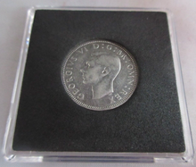 Load image into Gallery viewer, 1943 KING GEORGE VI  .500 SILVER SCOTTISH ONE SHILLING COIN IN QUAD CAPSULE
