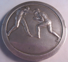 Load image into Gallery viewer, 1945-46 ARMY BOXING MEDALLION INDIVIDUAL CHAMPIONSHIPS SEMI FINAL FEATHER WEGHT
