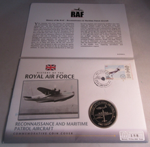 Load image into Gallery viewer, 2008 RECONNAISSANCE &amp; MARITIME PATROL AIRCRAFT -  PROOF 1 CROWN  COIN COVER PNC
