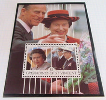 Load image into Gallery viewer, 1991 65TH BIRTHDAY QUEEN ELIZABETH II GRENADINES ST VIN STAMPS MNH &amp; ALBUM SHEET
