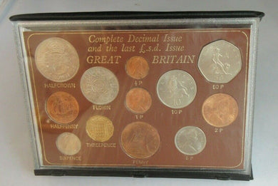 1967 -1969 COMPLETE DECIMAL ISSUE AND THE LAST L.S.D ISSUE GB + RM LEATHER CASE