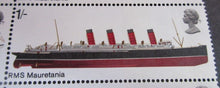 Load image into Gallery viewer, 1969 1/- FAMOUS SHIPS SS GREAT BRITAIN &amp; RMS MAURETANIA 10 STAMPS MNH
