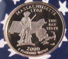 Load image into Gallery viewer, 2000 UNITED STATES MINT 50 STATE QUARTERS PROOF 5 COIN SET SAN FRANCISCO MINT
