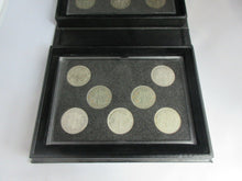 Load image into Gallery viewer, 1937-1951 KING GEORGE VI BARE HEAD SILVER HALF CROWN 15 COIN COLLECTION BOXED
