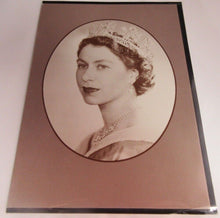 Load image into Gallery viewer, 1986 QUEEN ELIZABETH II 60TH BIRTHDAY SEPIA POSTCARD &amp; ALBUM SHEET
