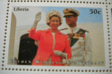 Load image into Gallery viewer, 1947-1997 THE GOLDEN WEDDING ANNIVERSARY QEII PP LIBERIA 6 MNH STAMPS/INFO SHEET
