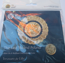 Load image into Gallery viewer, The Last Round Pound 2016 BUnc UK Royal Mint £1 Coin Pack SEALED
