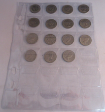 Load image into Gallery viewer, 1953-1967 QUEEN ELIZABETH II SIXPENCE 6d FULL 15 COIN SET IN CLEAR FLIP
