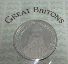 Load image into Gallery viewer, 1974 GREAT BRITONS MEDALLIC FIRST DAY COVERS FOUR 1OZ SILVER MEDALS PNC IN BOX
